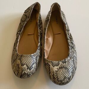 Torrid Cream and Gray Flats